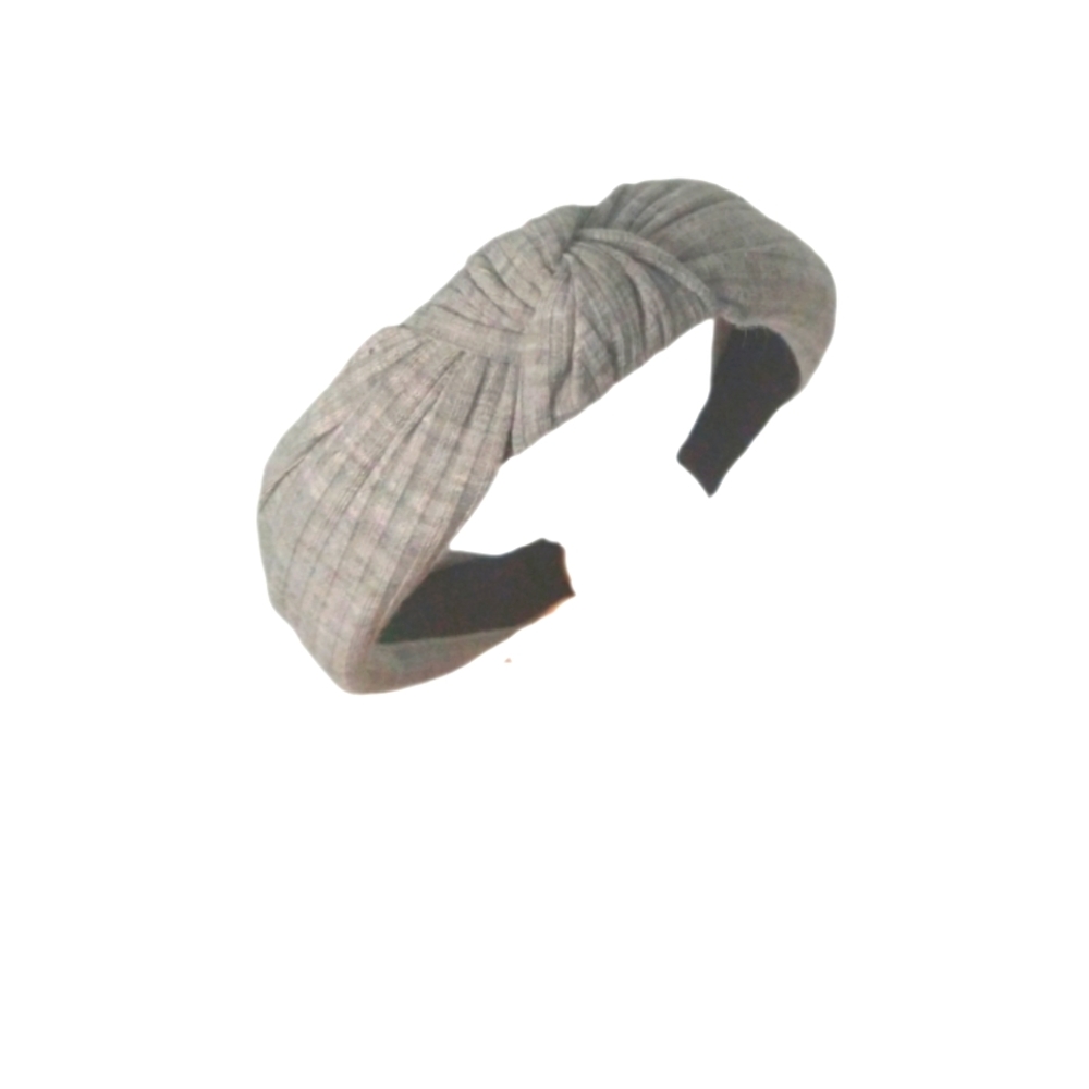 Gray headband with knot on top